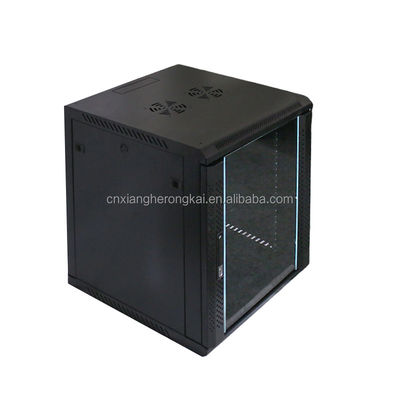 유리 문 금속 장착 OEM 서버와 함께 사용자 정의 19 인치 블랙 네트워크 랙 캐비닛