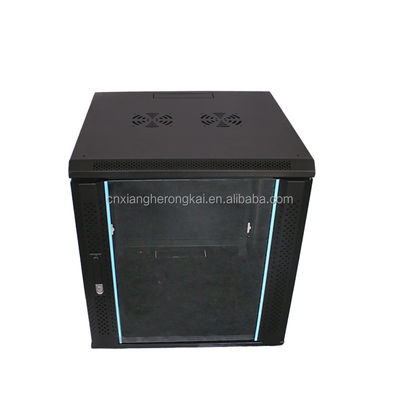유리 문 금속 장착 OEM 서버와 함께 사용자 정의 19 인치 블랙 네트워크 랙 캐비닛