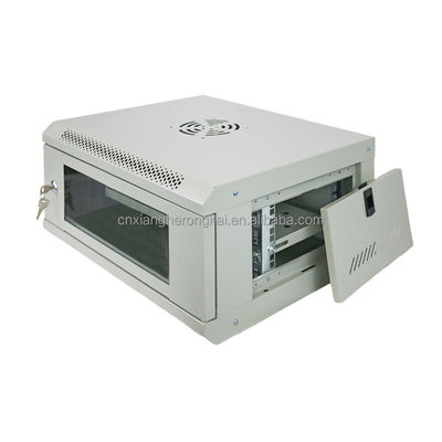 OEM 서버 수용 및 300 * 530 * 400 차원의 6U 벽 장착 네트워크 캐비닛