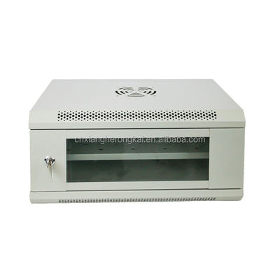 OEM 서버 수용 및 300 * 530 * 400 차원의 6U 벽 장착 네트워크 캐비닛