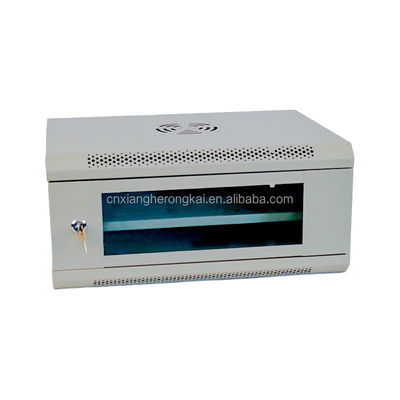 OEM 서버 수용 및 300 * 530 * 400 차원의 6U 벽 장착 네트워크 캐비닛