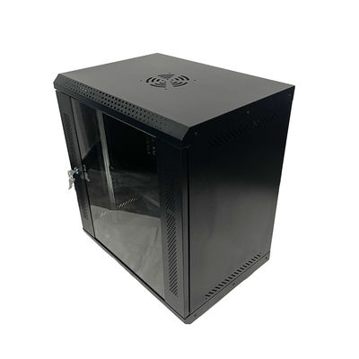 6U 네트워크 랙 벽 장착 유리 문 스톡과 두 잠금 키 포함