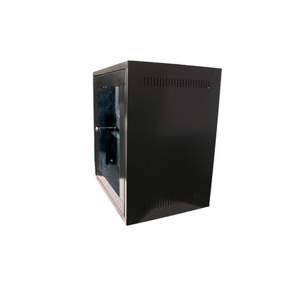 NO 개인 Mold 4u 6u 9u 벽에 장착 할 수있는 측면 패널과 유리 문과 함께 네트워크 랙