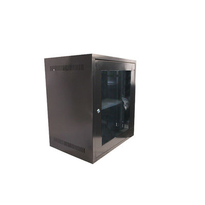 NO 개인 Mold 4u 6u 9u 벽에 장착 할 수있는 측면 패널과 유리 문과 함께 네트워크 랙