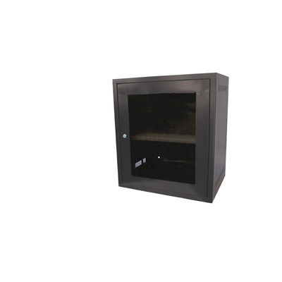 NO 개인 Mold 4u 6u 9u 벽에 장착 할 수있는 측면 패널과 유리 문과 함께 네트워크 랙