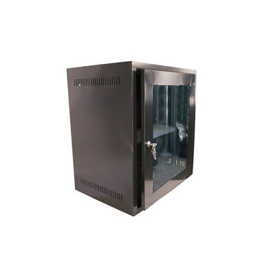NO 개인 Mold 4u 6u 9u 벽에 장착 할 수있는 측면 패널과 유리 문과 함께 네트워크 랙